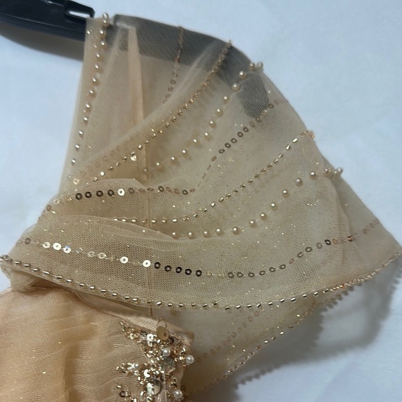 Cinderella Gold Sequin Embellished Prom Gown - Picture 10 of 13